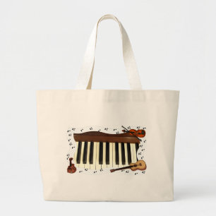 , Musicians Rock_ Large Tote Bag