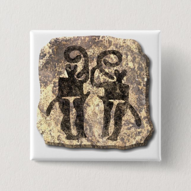 Musicians-stone 2 Inch Square Button (Front)