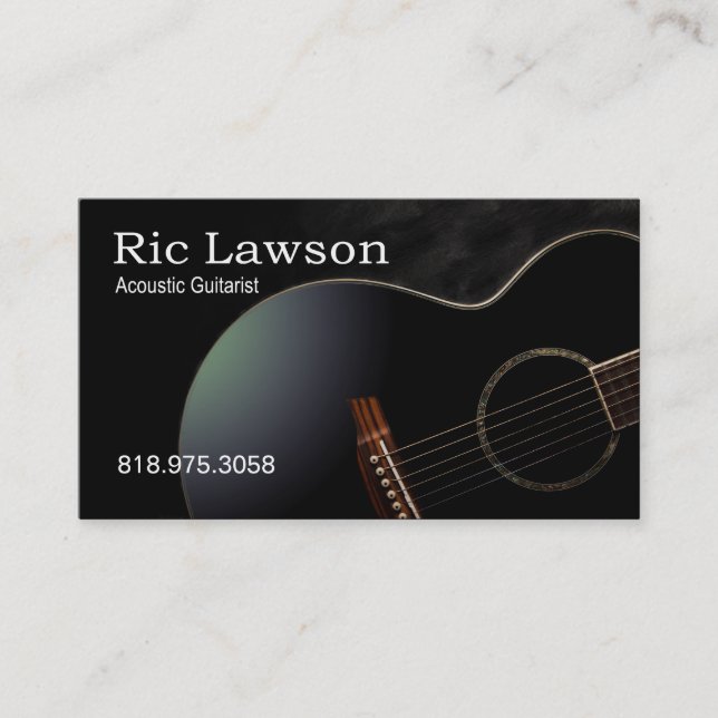 Musicien acoustique de guitariste - carte (Devant)