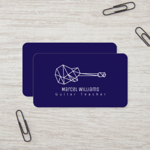 Musicien Blues Carte de visite avec guitare