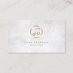 Musicien Gold Music Note Icône Carte de visite