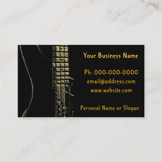 Musicien, groupe, instruments carte de visite (Devant)