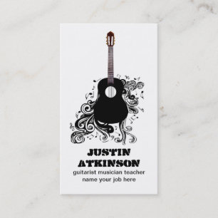 musicien guitare carte de visite