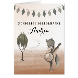 Musicien Merveilleuse carte de voeux de performanc