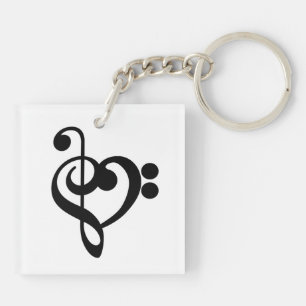 Musicien Musique Cœur - Clé de Sol Clé de Fa