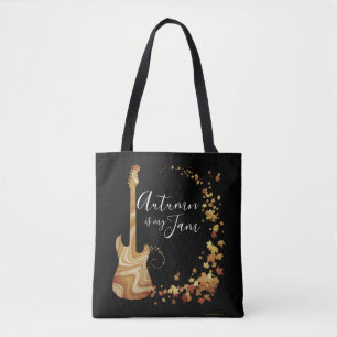 Musicien Sac Guitare Automne Est Mon Musique Musiq