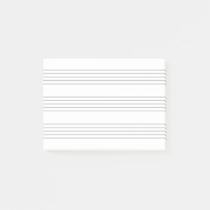 Musik Notenlinien, minimalistisch Post-it Notes