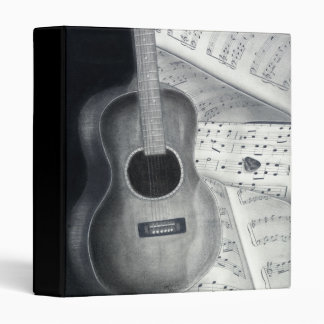 Musique 1" de guitare et de feuille classeur