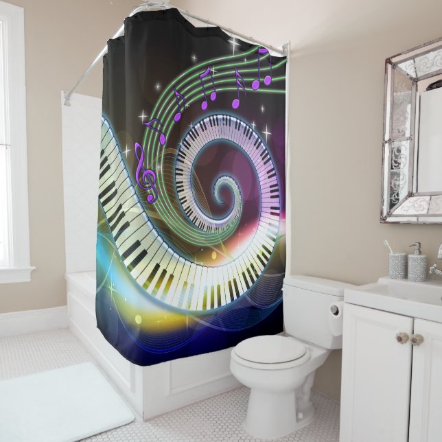 Musique 1 rideau de douche (En situation)