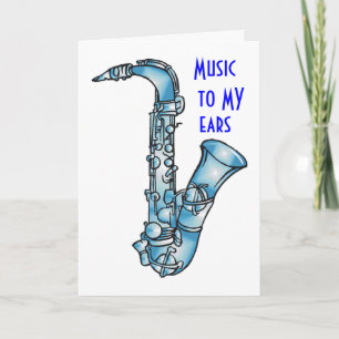 MUSIQUE À MES OREILLES CARTE D'ANNIVERSAIRE