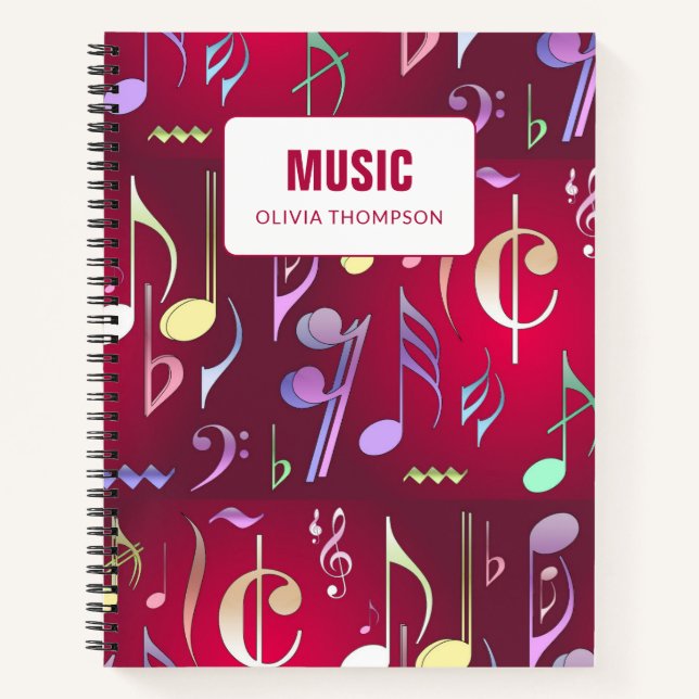 Musique à motifs Composition Livre rouge (Devant)