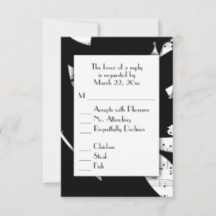 Musique Abstraite noire et blanche RSVP avec choix