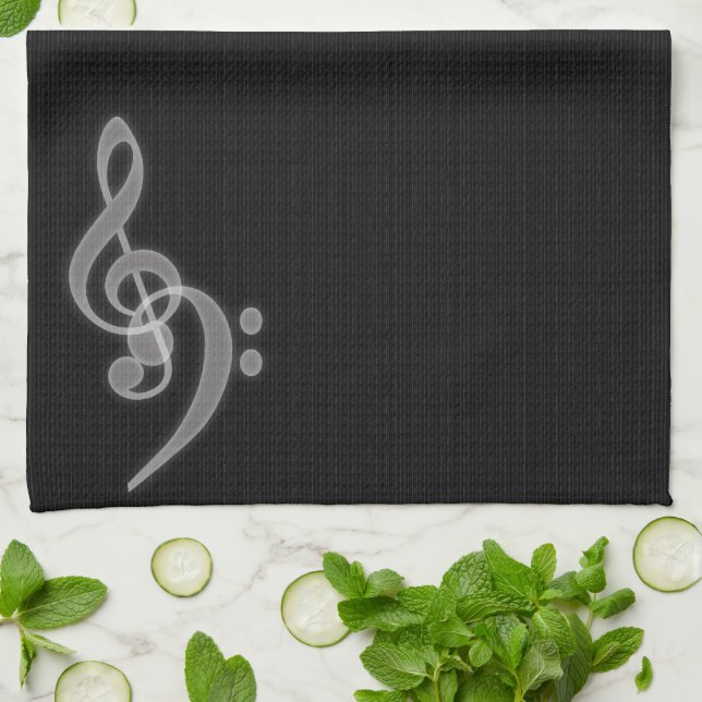 Musique - Arbre et Lavette - Serviettes de cuisine (Plié)