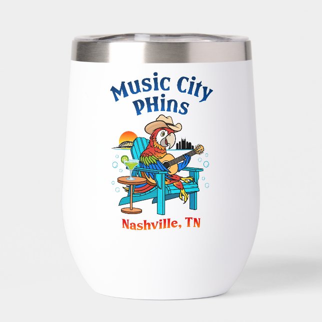 Musique City Phins Acier Inoxydable Vin Tumbler (Arrière)