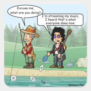 Musique coulant les autocollants carrés du