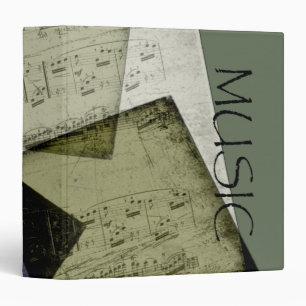 Musique de feuille grunge 1,5" classeur