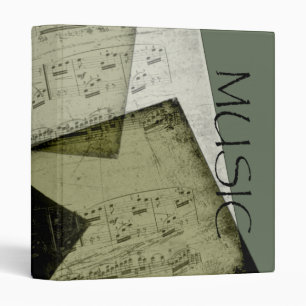 Musique de feuille grunge 1" classeur