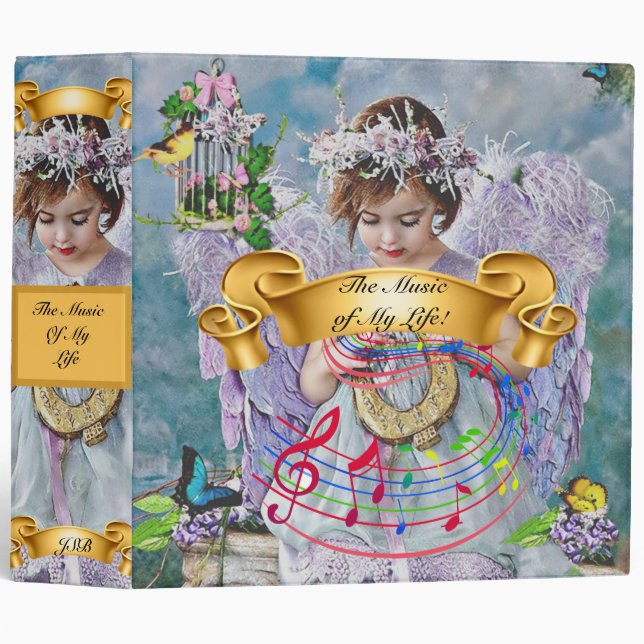 Musique De Ma Vie Scrapbooking 3 Anneaux Classeur (Devant/Côté)