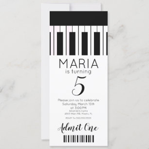 Musique de piano mignonne  Invitation de fête de s