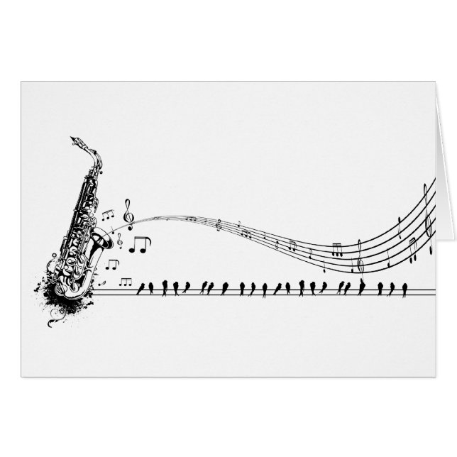 Musique de saxophone (Devant horizontal)