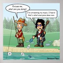 Musique Diffusion Funny Pun Poster