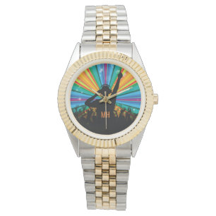 Musique DJ montres monogrammes personnalisées