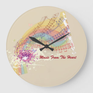 Musique Du Coeur Acrylique Mur Horloge
