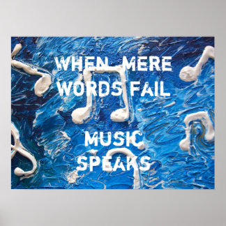 Musique en bleu Poster