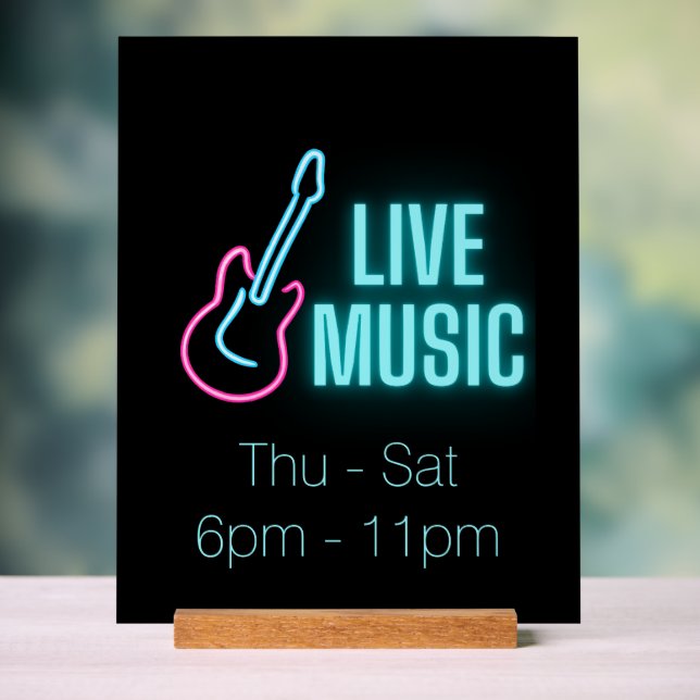 Musique en direct Neon Guitare (Neutre)