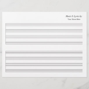 Musique en feuille vierge 4 stylo simple