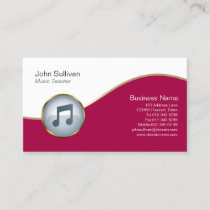 Musique Enseignant Carte de visite Musique Note Ic