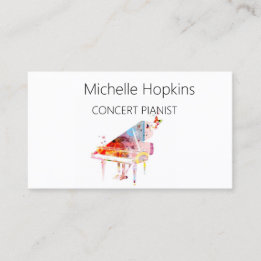 Musique Enseignant Élégante Touches Piano Carte d'