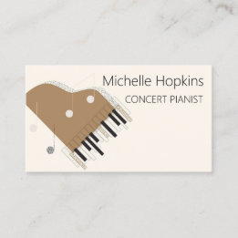 Musique Enseignant Élégante Touches Piano Carte d'