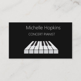 Musique Enseignant Élégante Touches Piano Carte d'