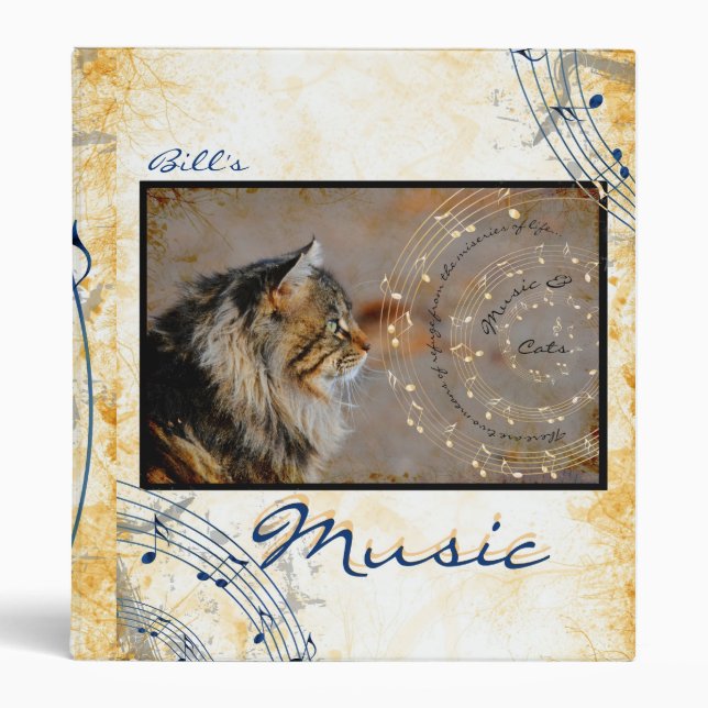Musique et album de classeur de chats (Devant)