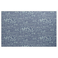 Musique Genres Word Collage tissu personnalisé