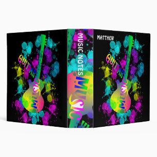 Musique Guitare colorée Classeur moderne