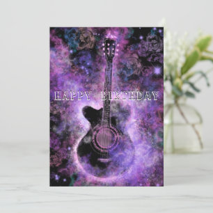 Musique guitare romantique Carte d'anniversaire