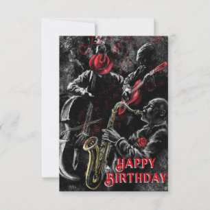 Musique Jazz Band Bonne carte d'anniversaire