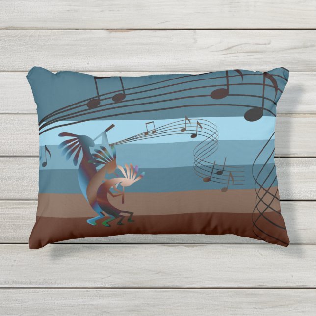 Musique Kokopelli Sud-Ouest Coussin extérieur (Devant)