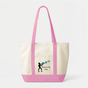 Musique Mashup rose et crème sac fourre-tout jazzy