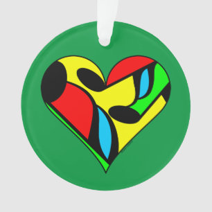 Musique multicolore Note Motif de coeur