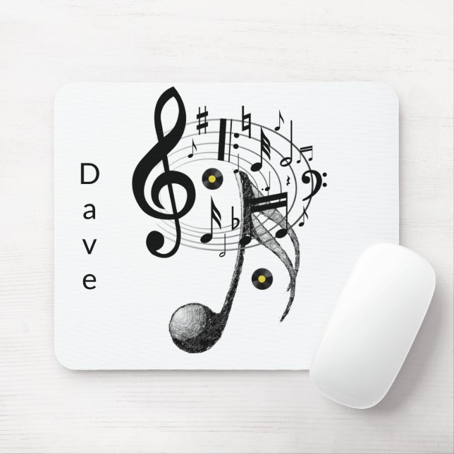 Musique Notes Pad Souris! Tapis de souris (Avec souris)