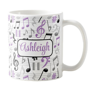 Musique personnalisée violet Motif Mug