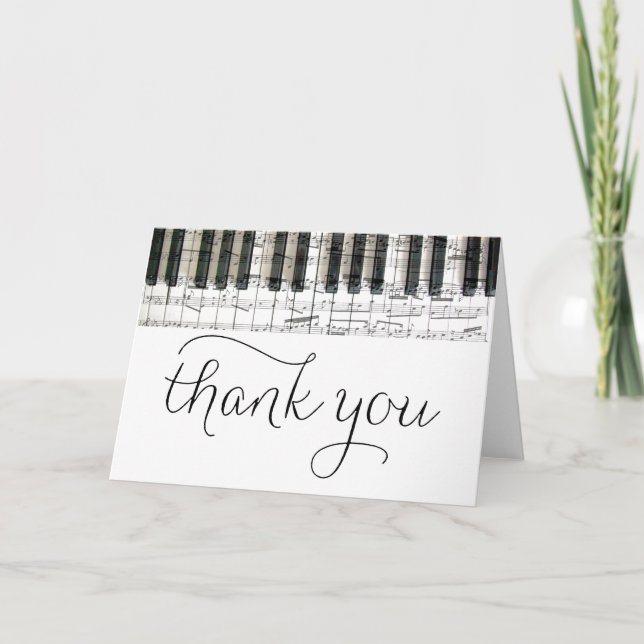 musique piano clavier notes merci (Devant)