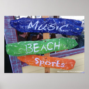 Musique, Plage, Poster sportif !