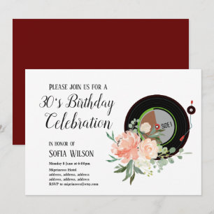 musique pour adultes, invitation fête d'anniversai