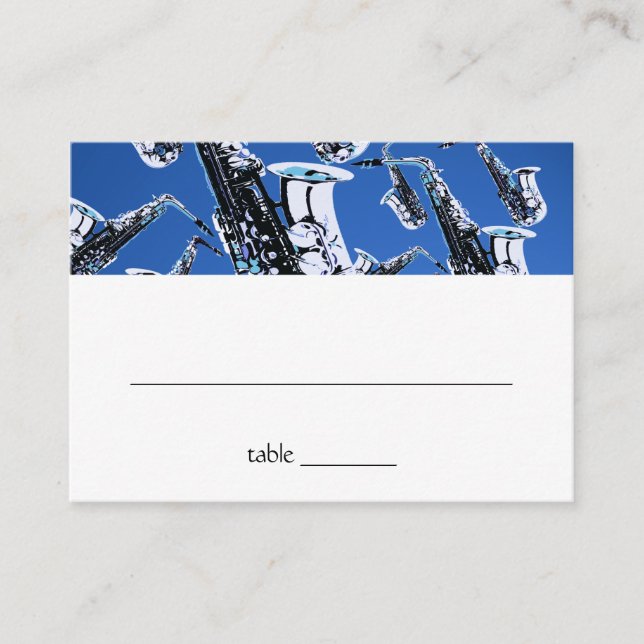 Musique Saxophone Bar Mitzvah Carte de siège (Devant)