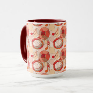 Musique Tuba Note Fragments Reds Mug