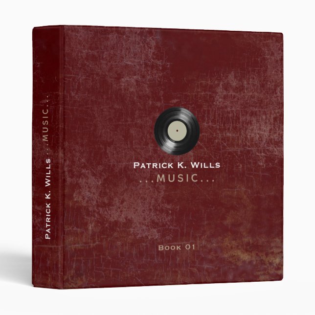 musique . un classeur cool pour un musicien (Devant/Côté)